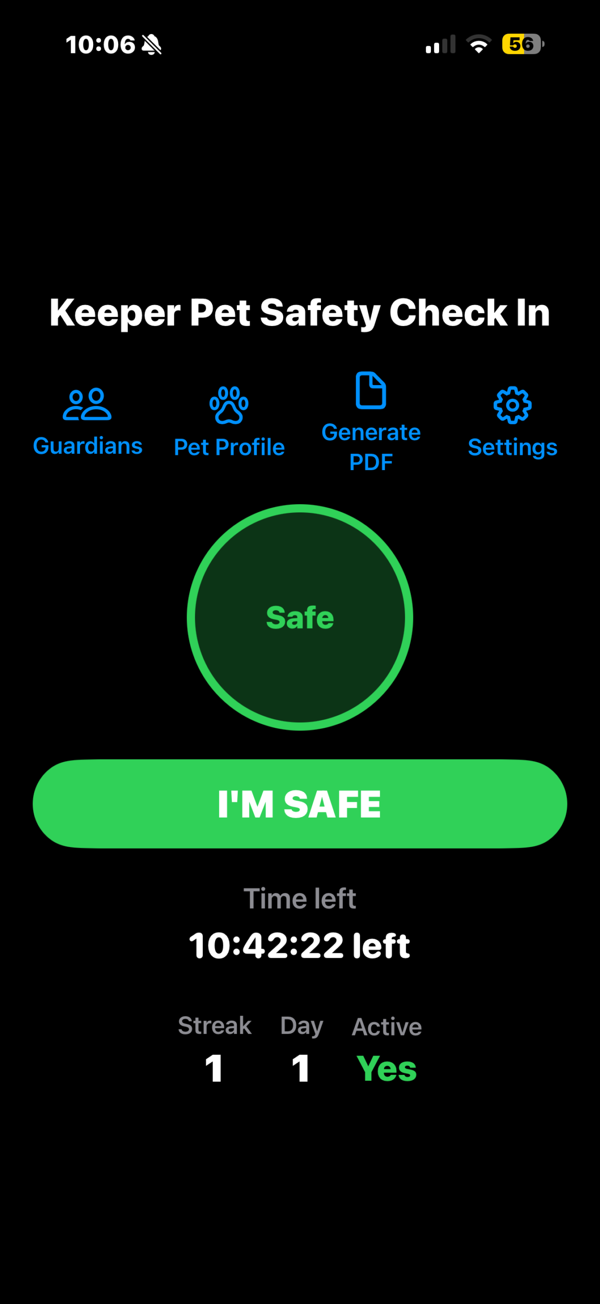 Keeper app screenshot